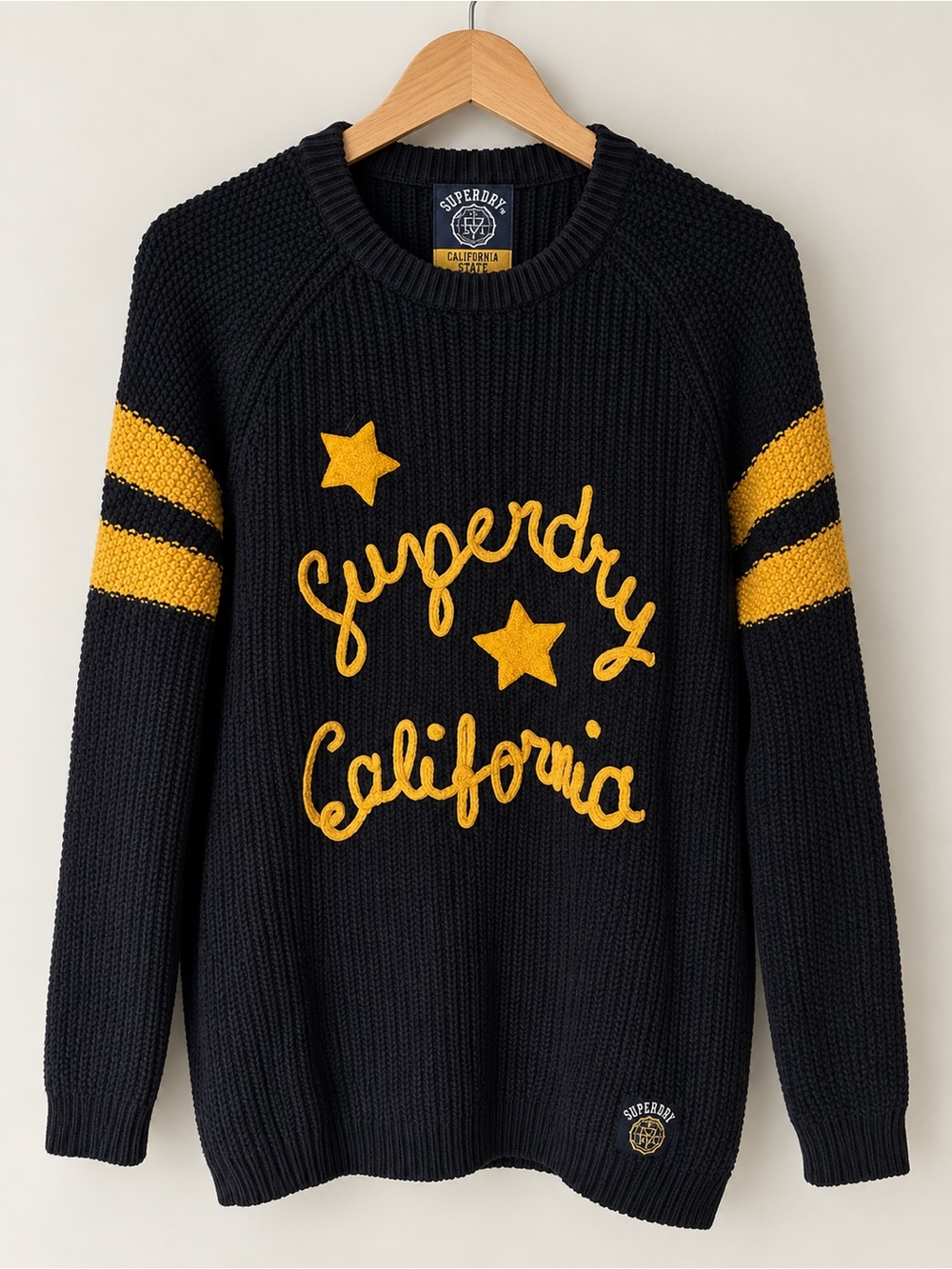 Superdry California State Varsity Chunky Knit Sweater XS